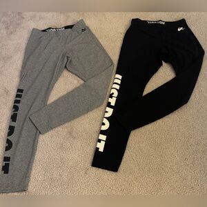 (2) Nike Leggings in Gray and Black